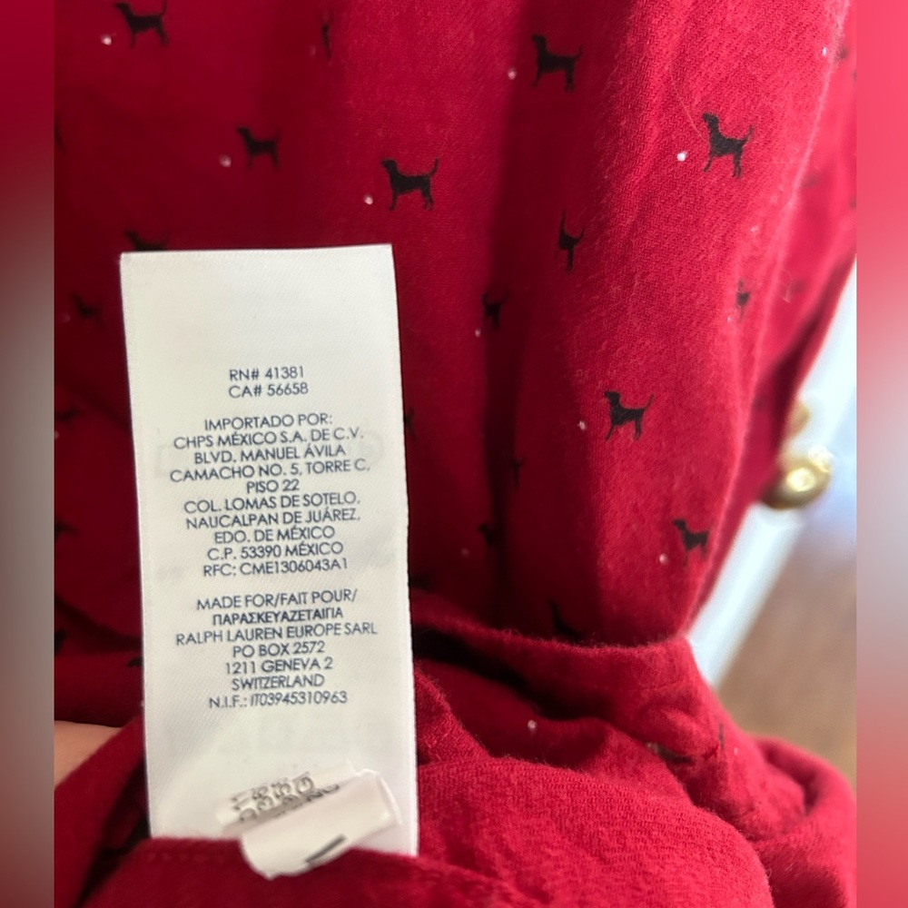 Chaps Reg Dog Print Flannel Button Down - Picture 2 of 4